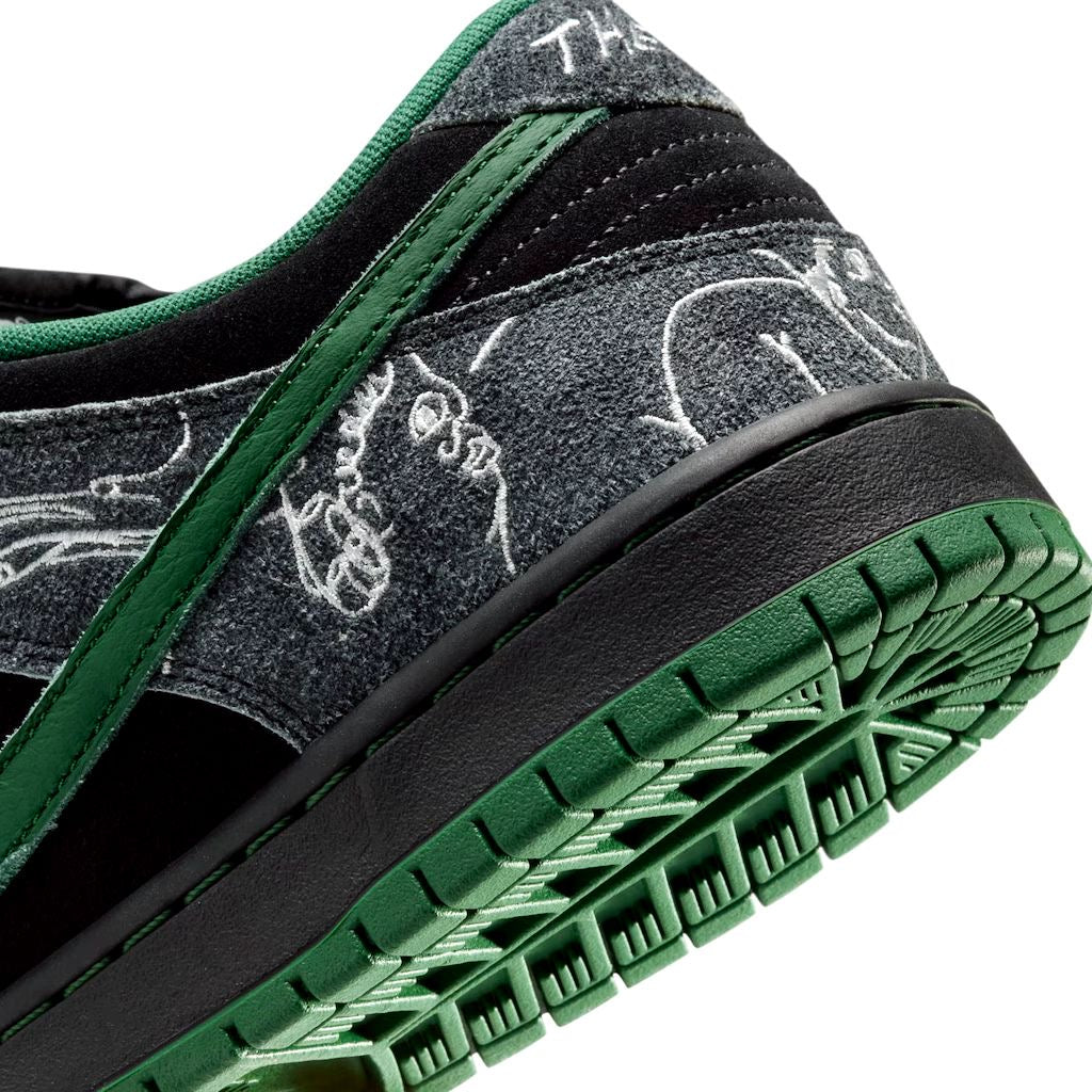 Nike SB Dunk Low Pro x There Skateboards Anthracite and Gorge Green