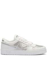 Prada crystal-embellished leather