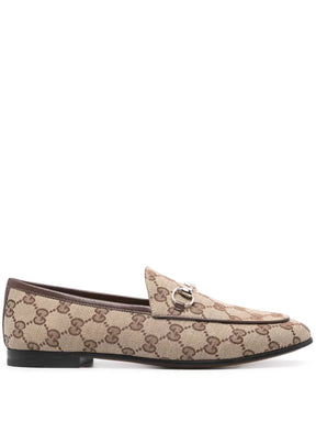 Gucci Jordaan GG-canvas loafers