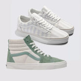 Compre 1 Leve 2 Pares - Tênis Old Skool SF Surf Listrado Azul e Tênis Sk8-Hi Verde e Bege