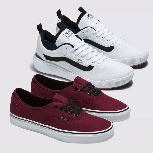 Compre 1 Leve 2 Pares - Tênis Ultrarange Branco com Interior Preto e Tênis Authentic Vermelho