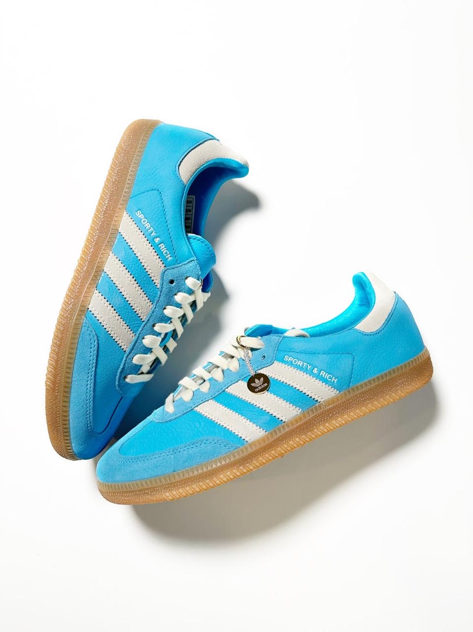 Tênis Adidas Sporty & Rich x Samba OG Blue Rush