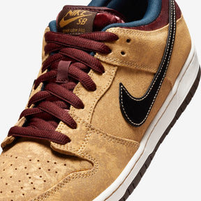 Nike SB Dunk Low Pro Celestial Gold and Dark Team Red