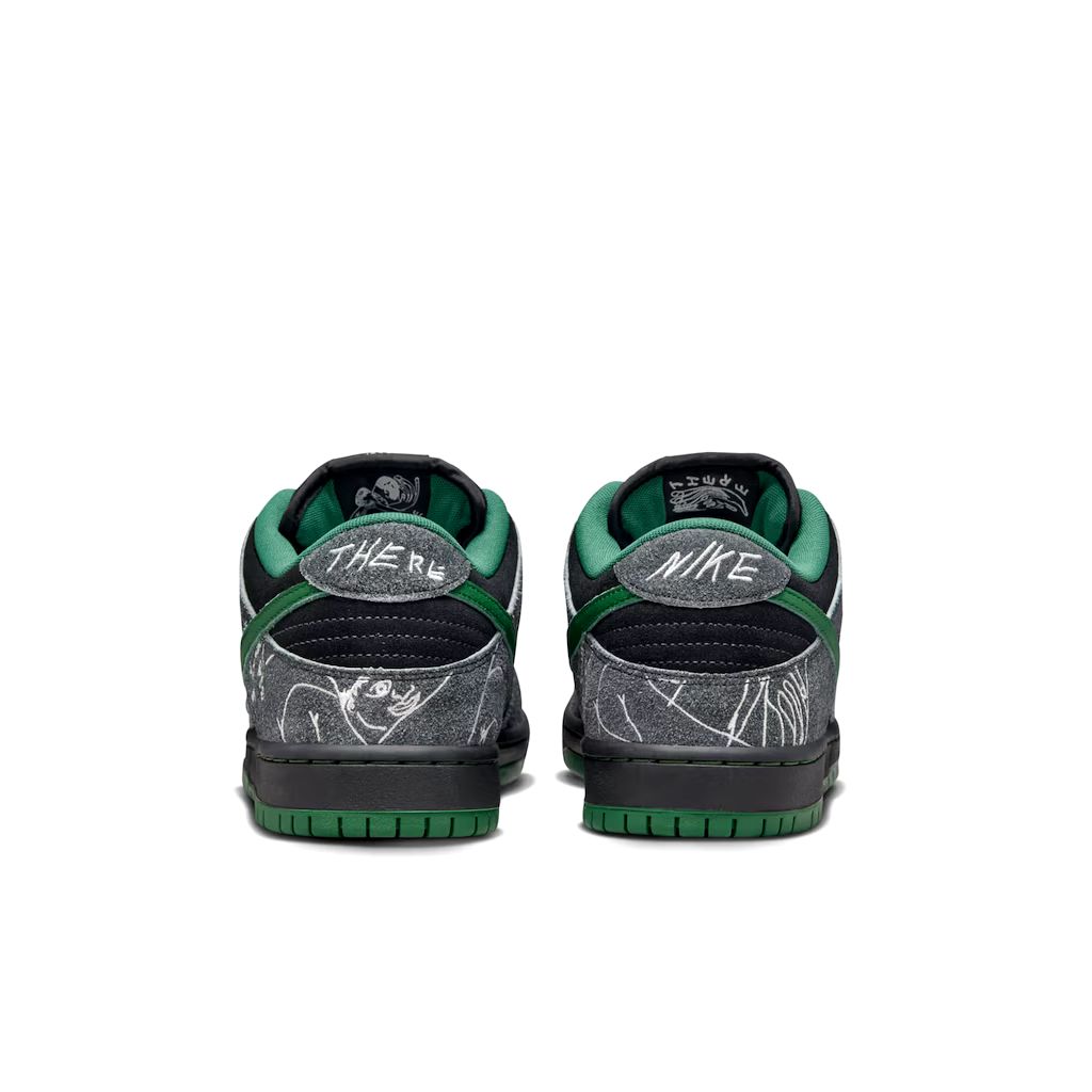 Nike SB Dunk Low Pro x There Skateboards Anthracite and Gorge Green