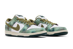 Nike SB Dunk Low Pro x Alexis Sablone White and Pacific Moss