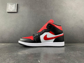 Nike Air Jordan 1 Mid White Black Red (2022)