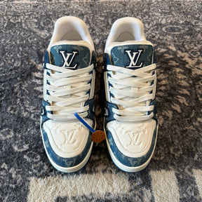 Louis Vuitton Trainer Monogram Denim White Blue