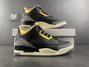 Nike Air Jordan 3 Retro Black Cement Gold