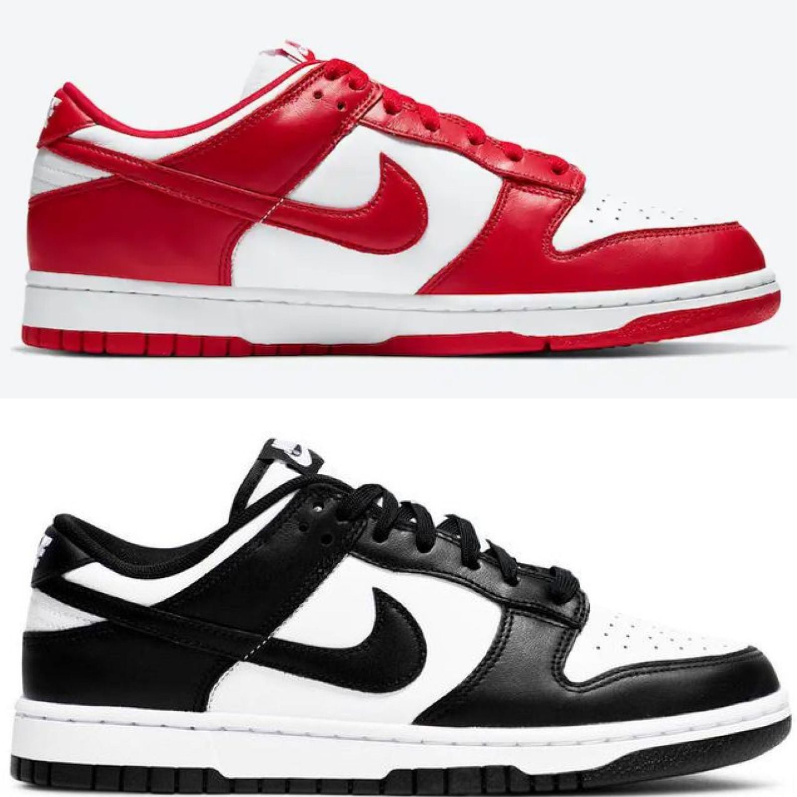 Dunk Low  Preto/Vermelho - Compre 1 Leve 2