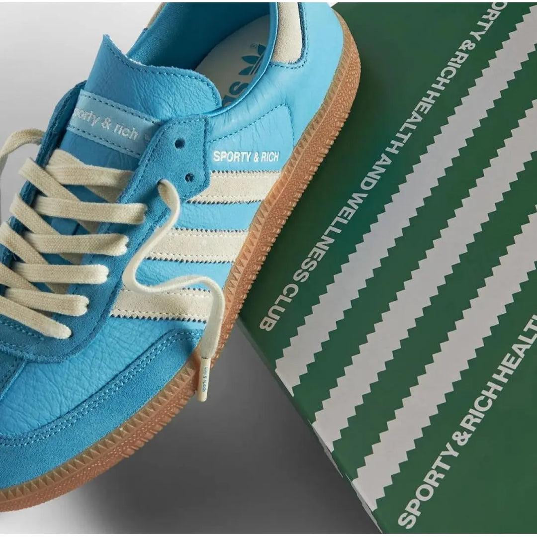 Tênis Adidas Sporty & Rich x Samba OG Blue Rush