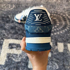 Louis Vuitton Trainer Monogram Denim White Blue