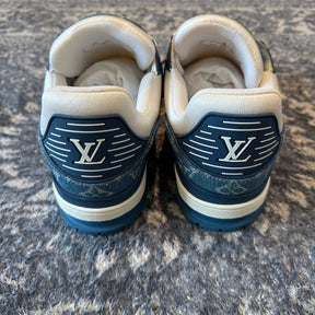 Louis Vuitton Trainer Monogram Denim White Blue