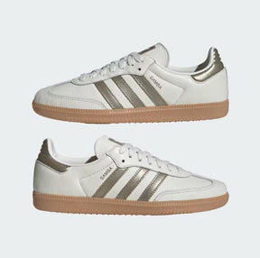 Adidas Samba OG "Wonder Gold Metallic" Branco