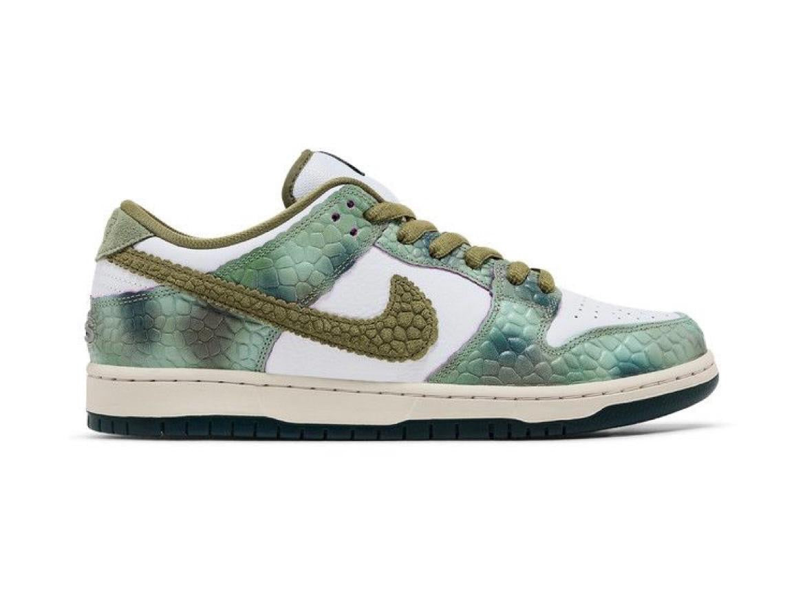 Nike SB Dunk Low Pro x Alexis Sablone White and Pacific Moss