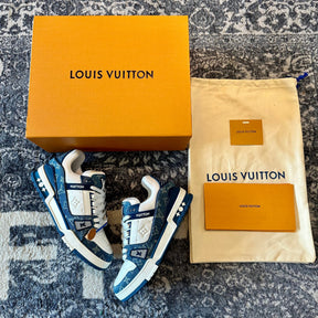 Louis Vuitton Trainer Monogram Denim White Blue