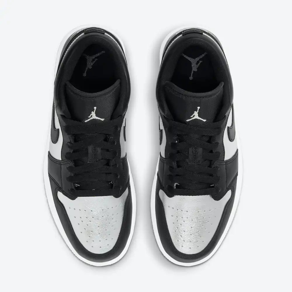 Nike Air Jordan 1 Low Black Metallic Silver