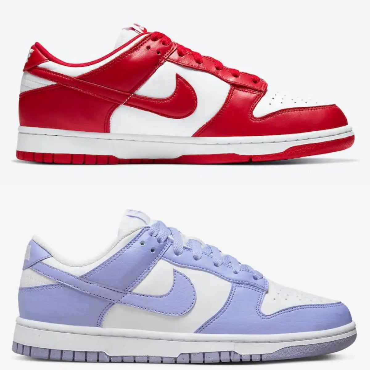 Dunk Low  vermelho/Lilás - Compre 1 Leve 2