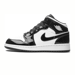 Nike Jordan 1 Mid Black White Grade School