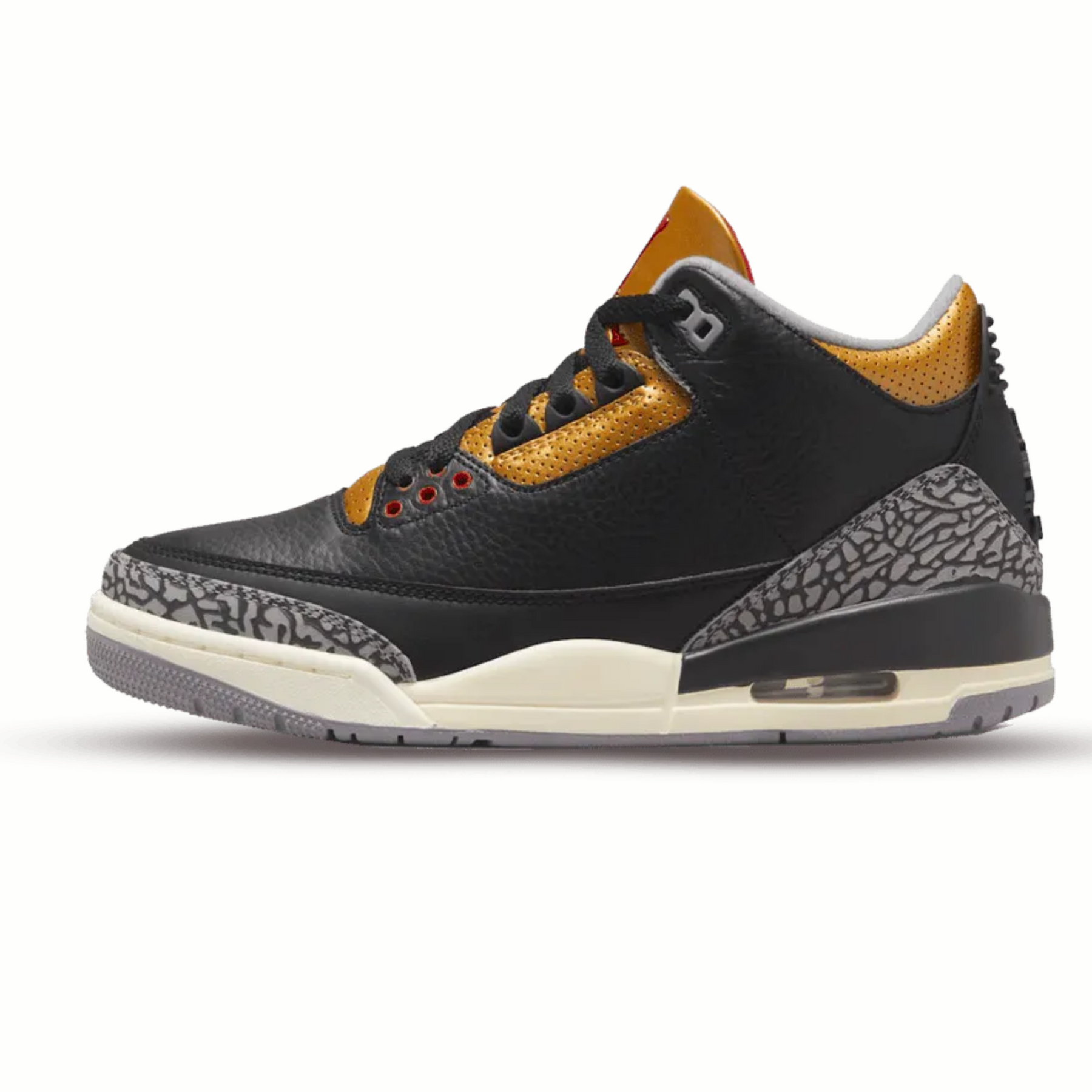 Nike Air Jordan 3 Retro Black Cement Gold