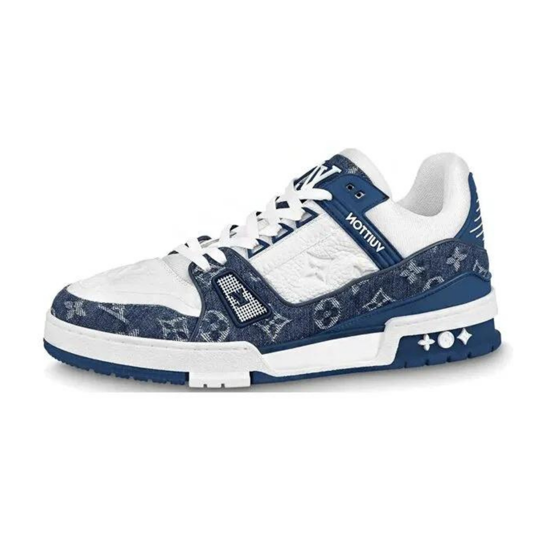 Louis Vuitton Trainer Monogram Denim White Blue