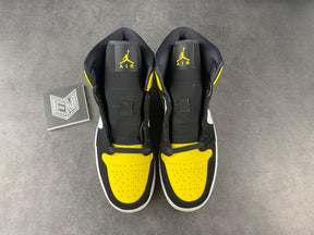 Nike Air Jordan 1 Mid Yellow Toe Black